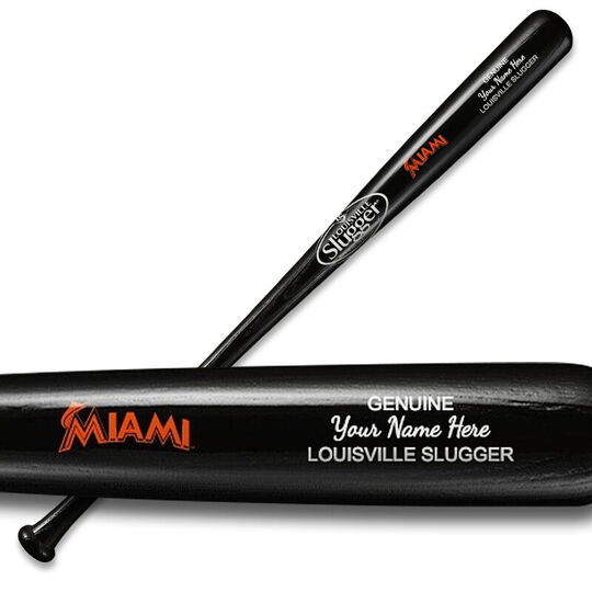 The Official Personalized Louisville Slugger with Miami Marlins Logo